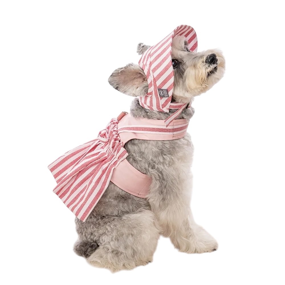 Orange Blinks  條紋系列 紅白條紋棉麻料  吊帶裙造型  裙款胸背衣+帽 