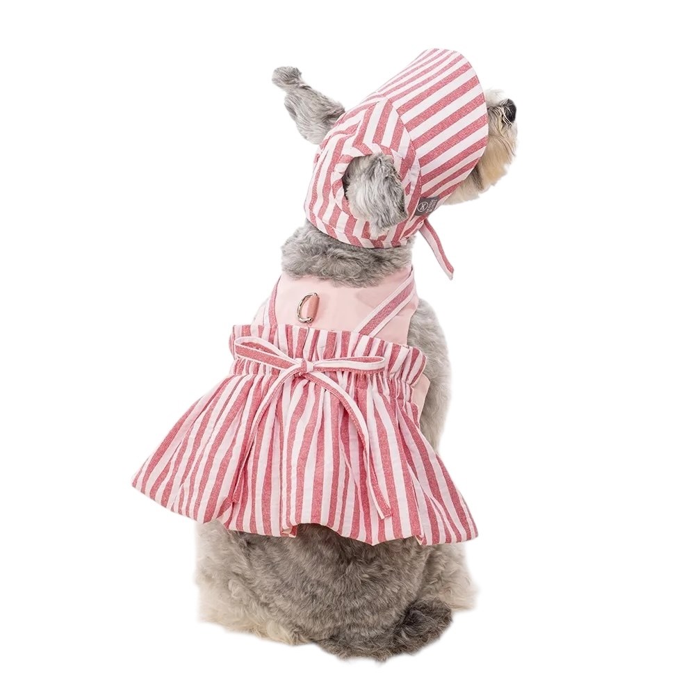 Orange Blinks  條紋系列 紅白條紋棉麻料  吊帶裙造型  裙款胸背衣+帽 