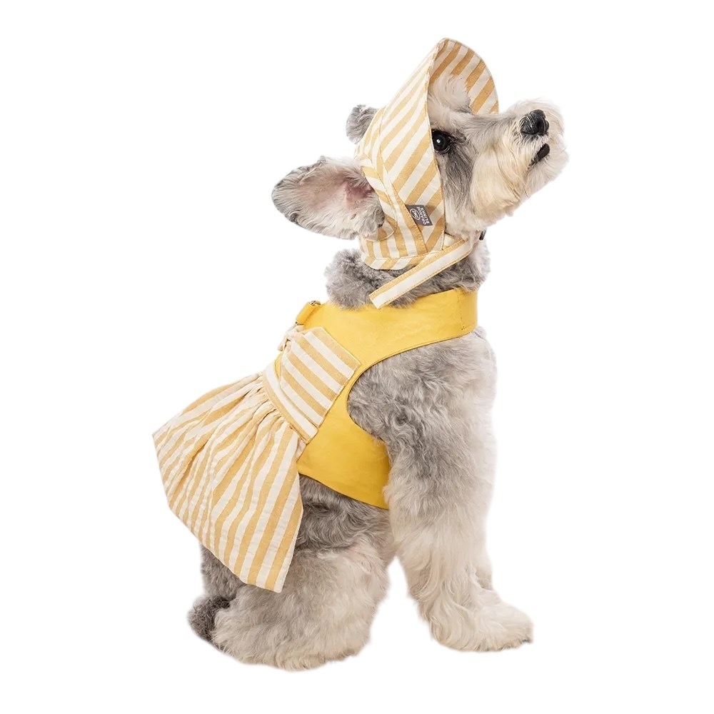 Orange Blinks 條紋系列 紅白條紋棉麻料 比基尼造型 裙款胸背衣+帽 