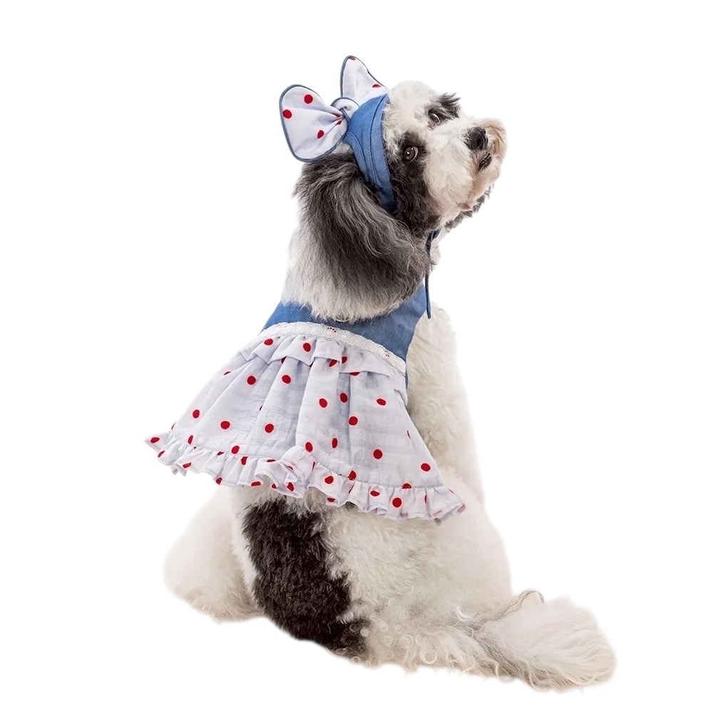 Orange Blinks MUST piece "就是它了"系列胸背衣 藍系點點小洋裝 胸背衣+帽