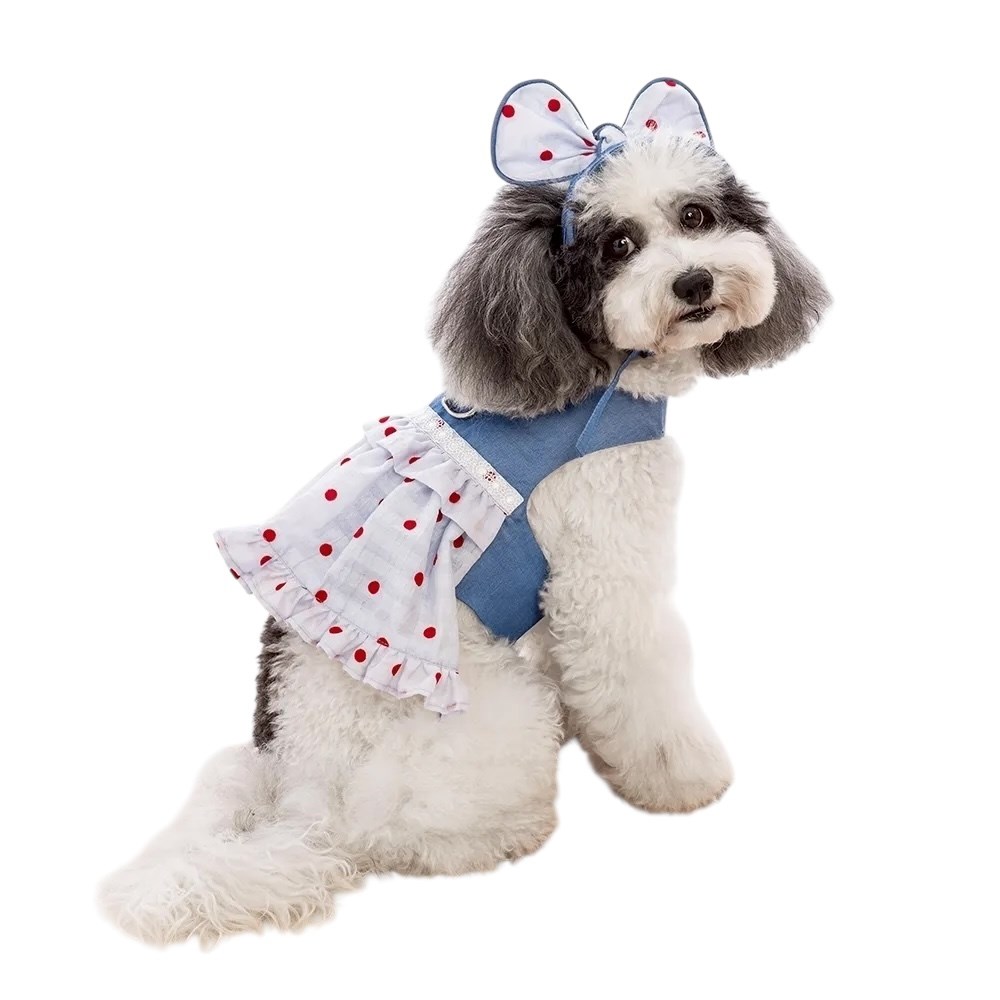 Orange Blinks MUST piece "就是它了"系列胸背衣 藍系點點小洋裝 胸背衣+帽