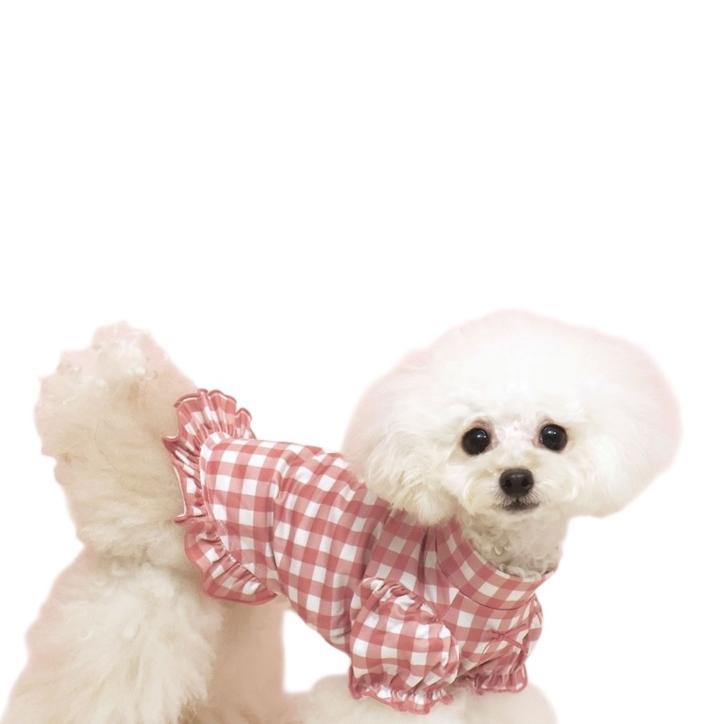 泡泡袖機能格紋洋