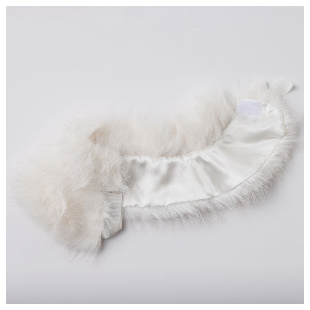 白富美蓬鬆皮草披肩