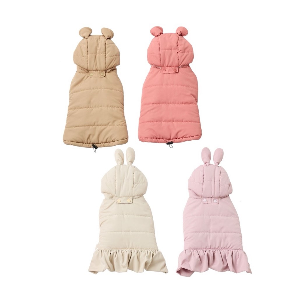 SHIELD COAT 可愛耳朵帽＋防水防污羽絨衣 