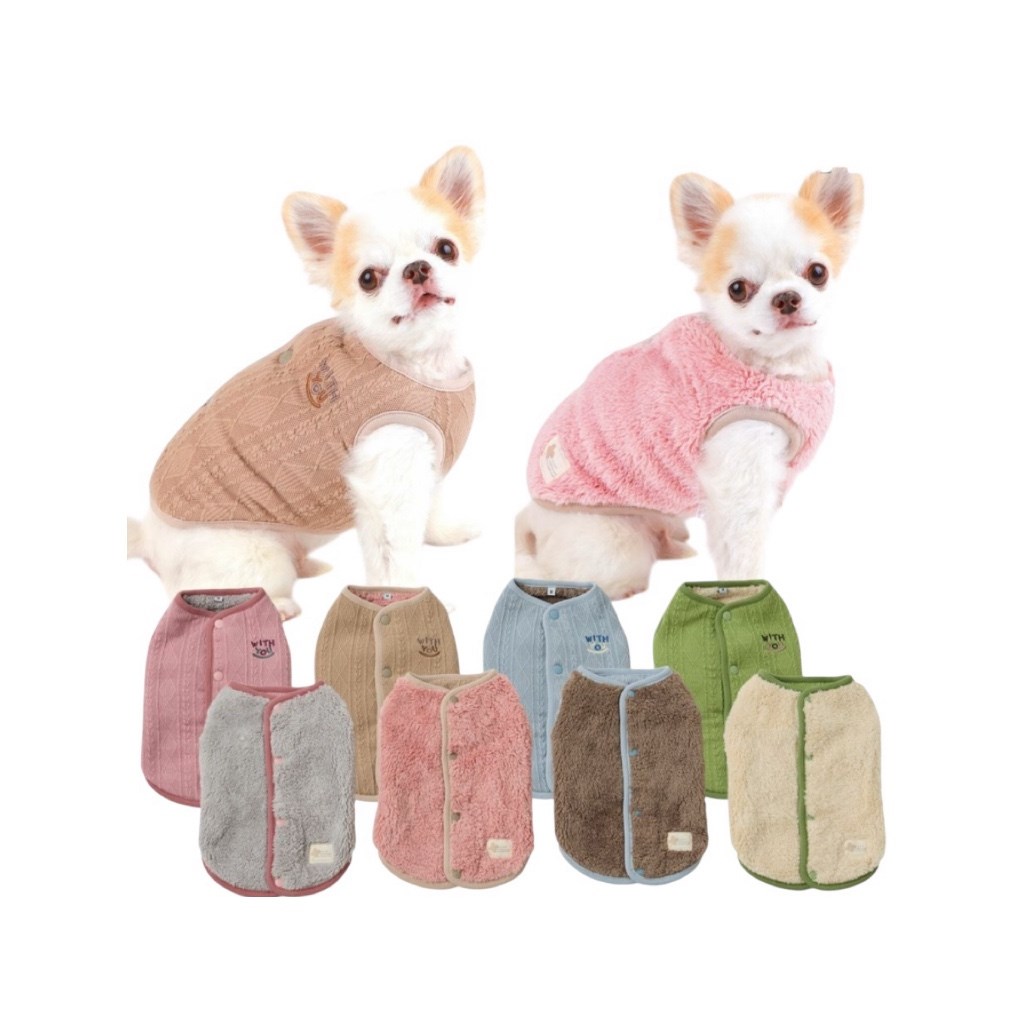 毛絨雙面穿背心