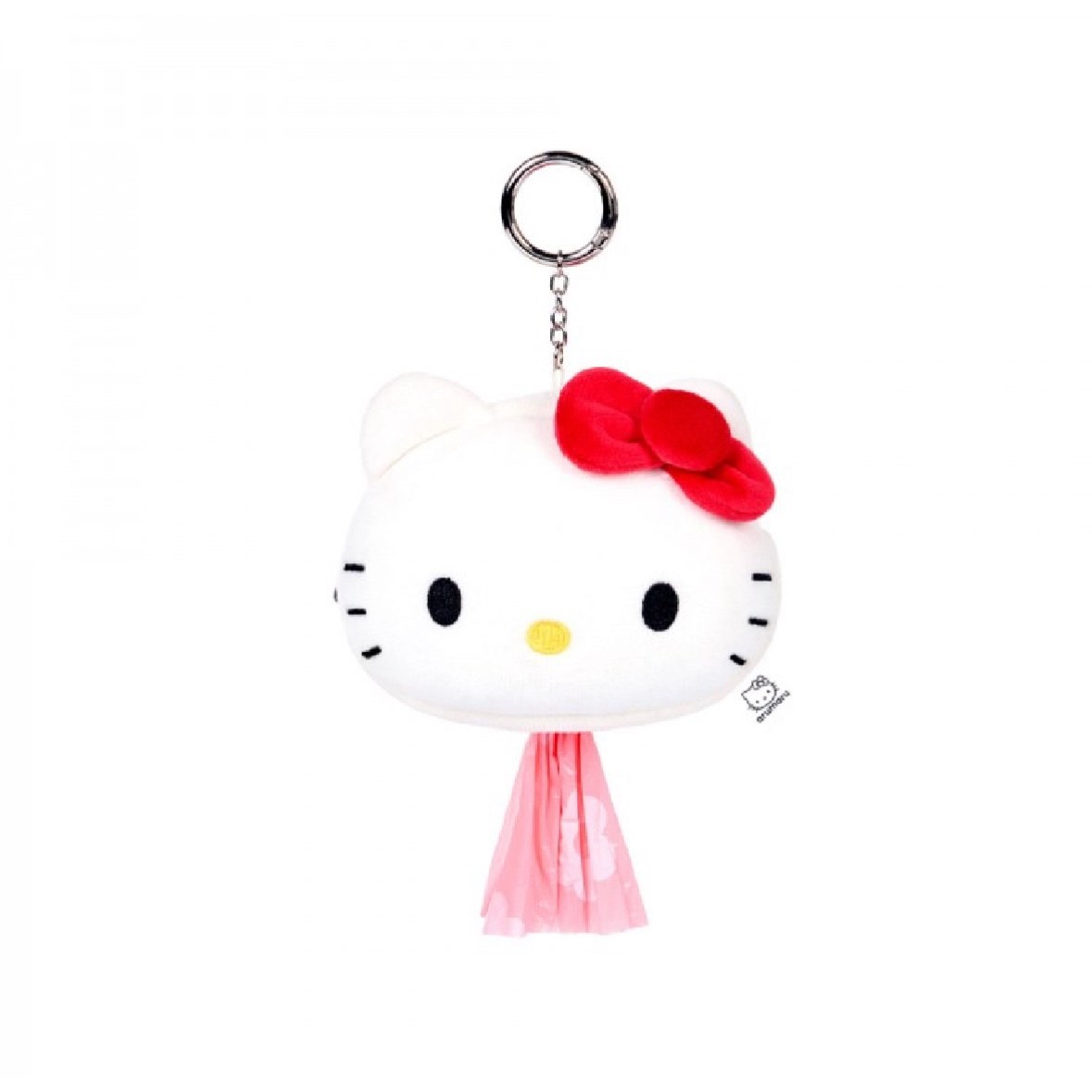 HELLO KITTY x ARUMARU POOP BAG KEY RING | 凱蒂貓吊飾拾便袋  白