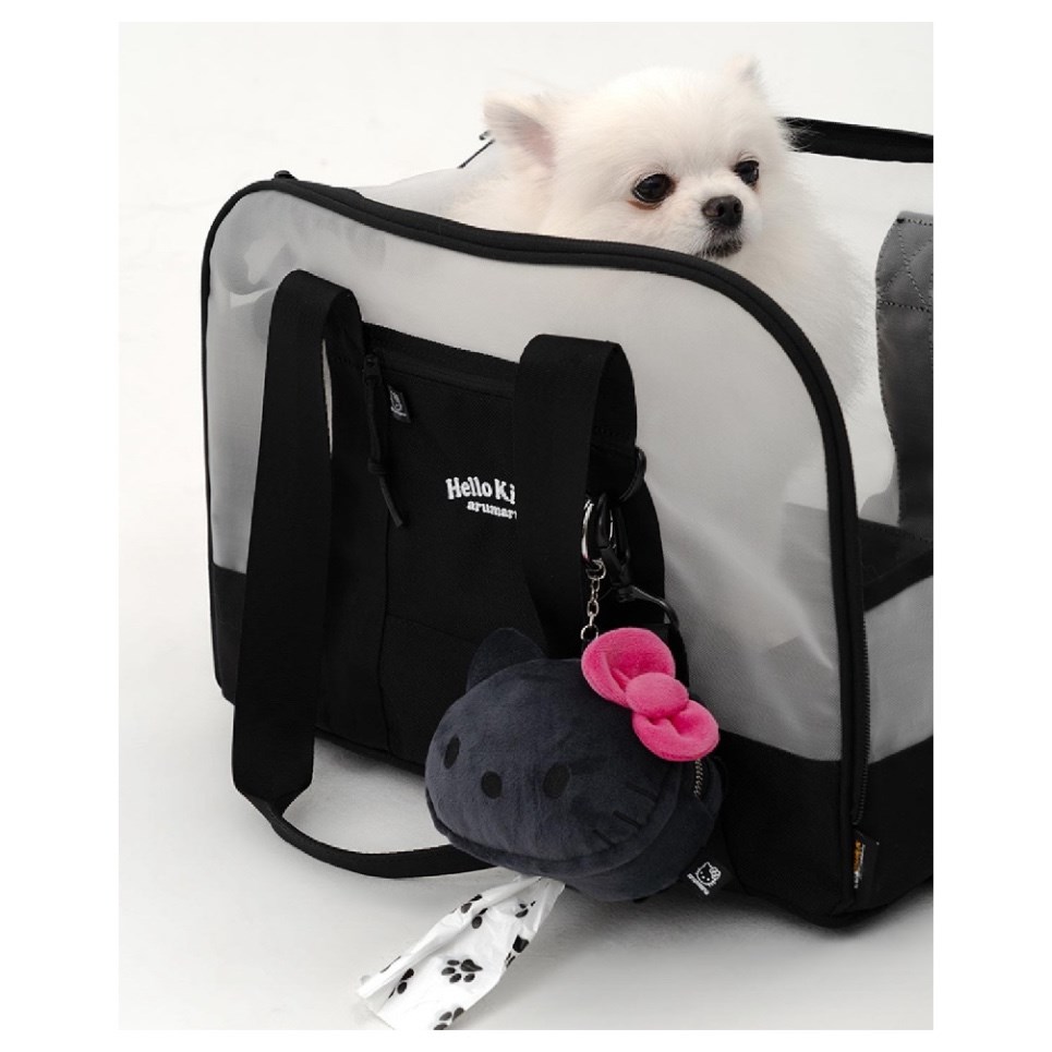 HELLO KITTY x ARUMARU POOP BAG KEY RING | 凱蒂貓吊飾拾便袋  黑