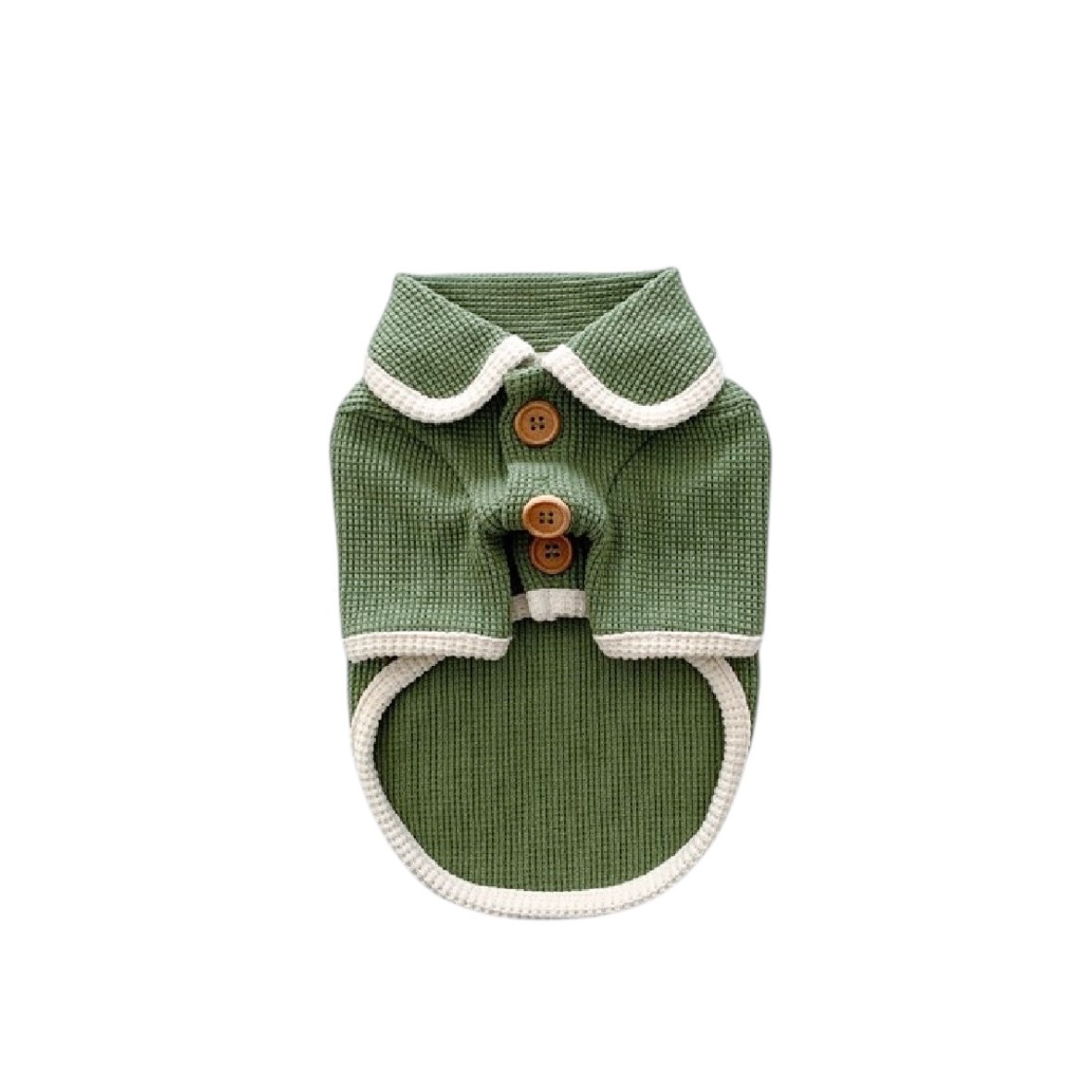 Waffle Cardigan Top ｜華夫格紋開襟上衣 綠