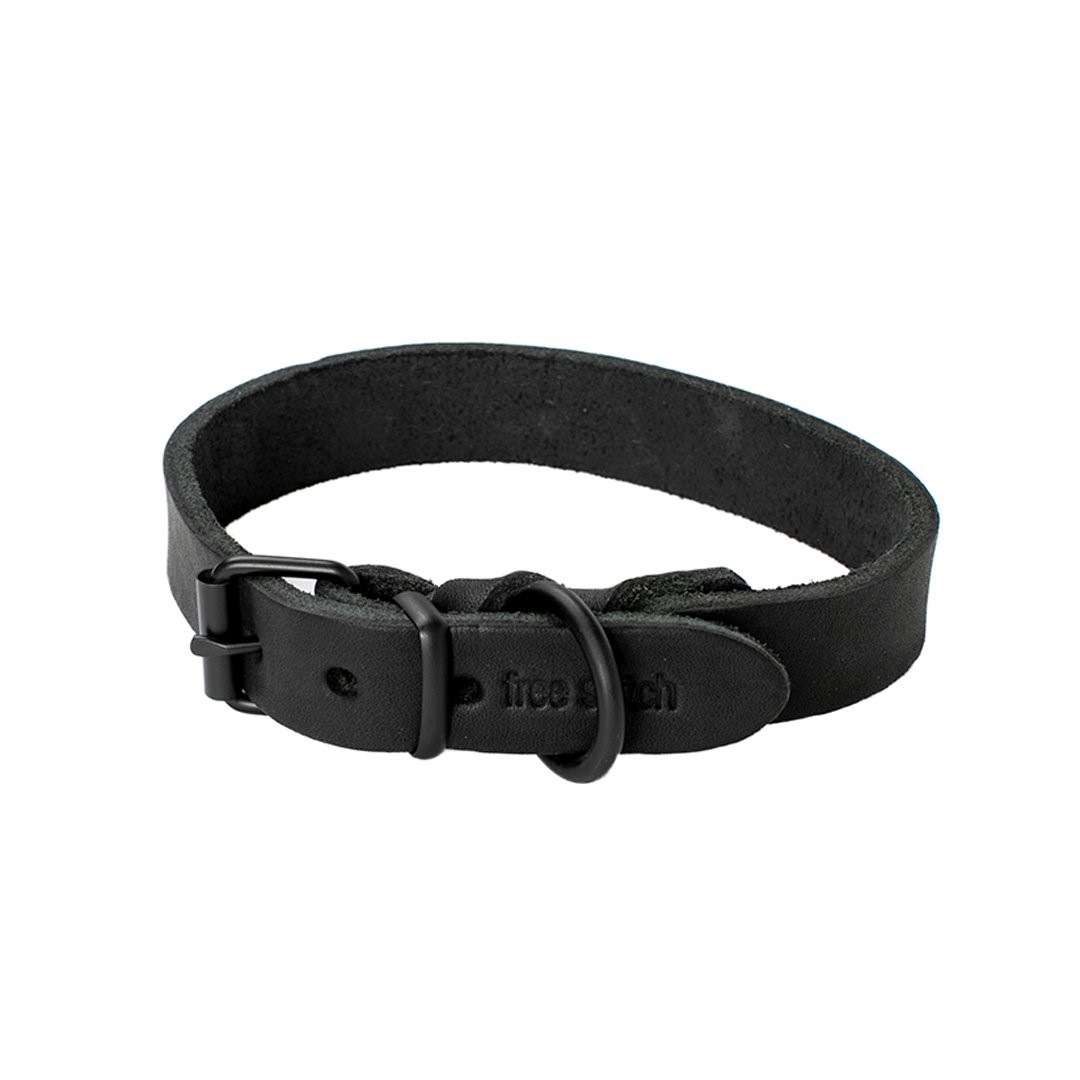 FREE STITCH / Oiled Leather Braided Collar 黑色皮格項圈
