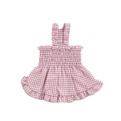 Anti-mosquito pleated plaid dress ｜防蚊蟲褶皺格紋洋裝 （紫色） 