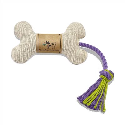 Bone shaped dental cleaning rope toy ｜骨頭造型潔牙繩玩具 紫綠色