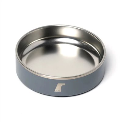 GRIS DW BOWL GREY   |  灰色雙層不銹鋼寵物碗 