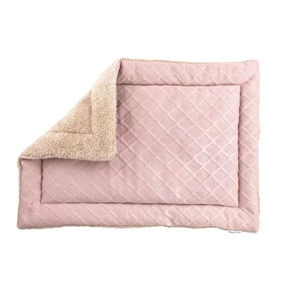 plain double sided blanket ｜素面雙面毛毯／菱格紋粉色