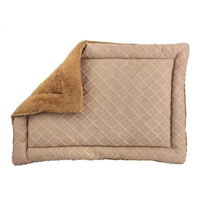 plain double sided blanket ｜素面雙面毛毯／菱格紋卡其