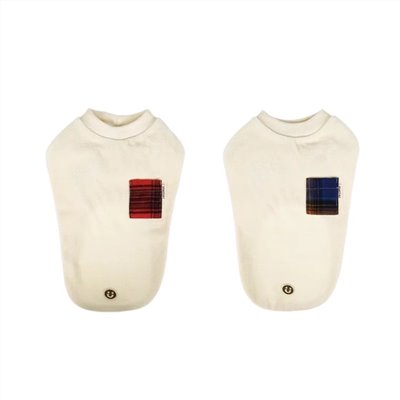 Organic cotton brushed velvet check top ｜有機棉刷絨格紋上衣
