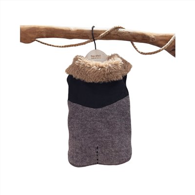 Fur collar brushed vest ｜毛毛領刷毛背心