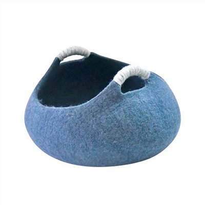wool felt cat nest ｜羊毛氈貓窩 藍