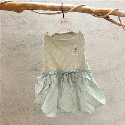 SALE |  薄荷綠刺繡聖代拼接洋裝  XL/XXL