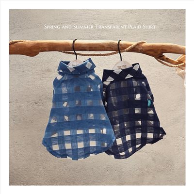 Spring and Summer Transparent Plaid Shirt ｜春夏透膚格紋襯衫