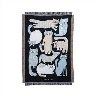 Multi Blanket “nekomoyou” 坪井香保里 藝術毯
