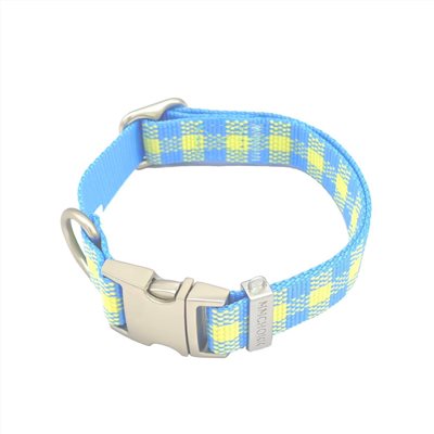 mmchokk- Boboli Garden 格紋項圈/牽繩禮盒系列 ｜藍