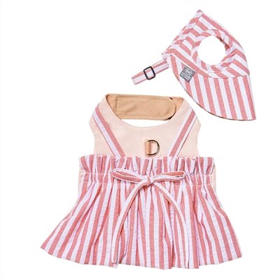 Orange Blinks  條紋系列 紅白條紋棉麻料  吊帶裙造型  裙款胸背衣+帽 