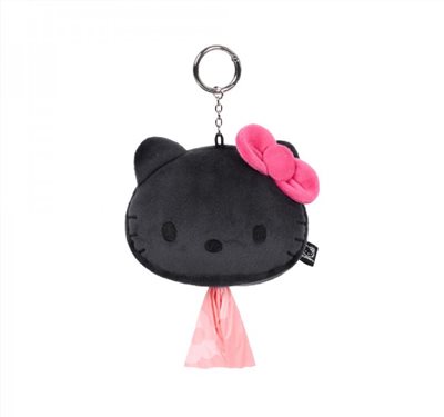 HELLO KITTY x ARUMARU POOP BAG KEY RING | 凱蒂貓吊飾拾便袋  黑