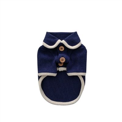 Waffle Cardigan Top ｜華夫格紋開襟上衣 深藍